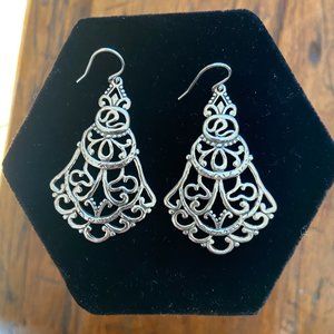SILPADA Sterling Silver "Flamenco Flare" Filigree Chandelier Earrings W2949